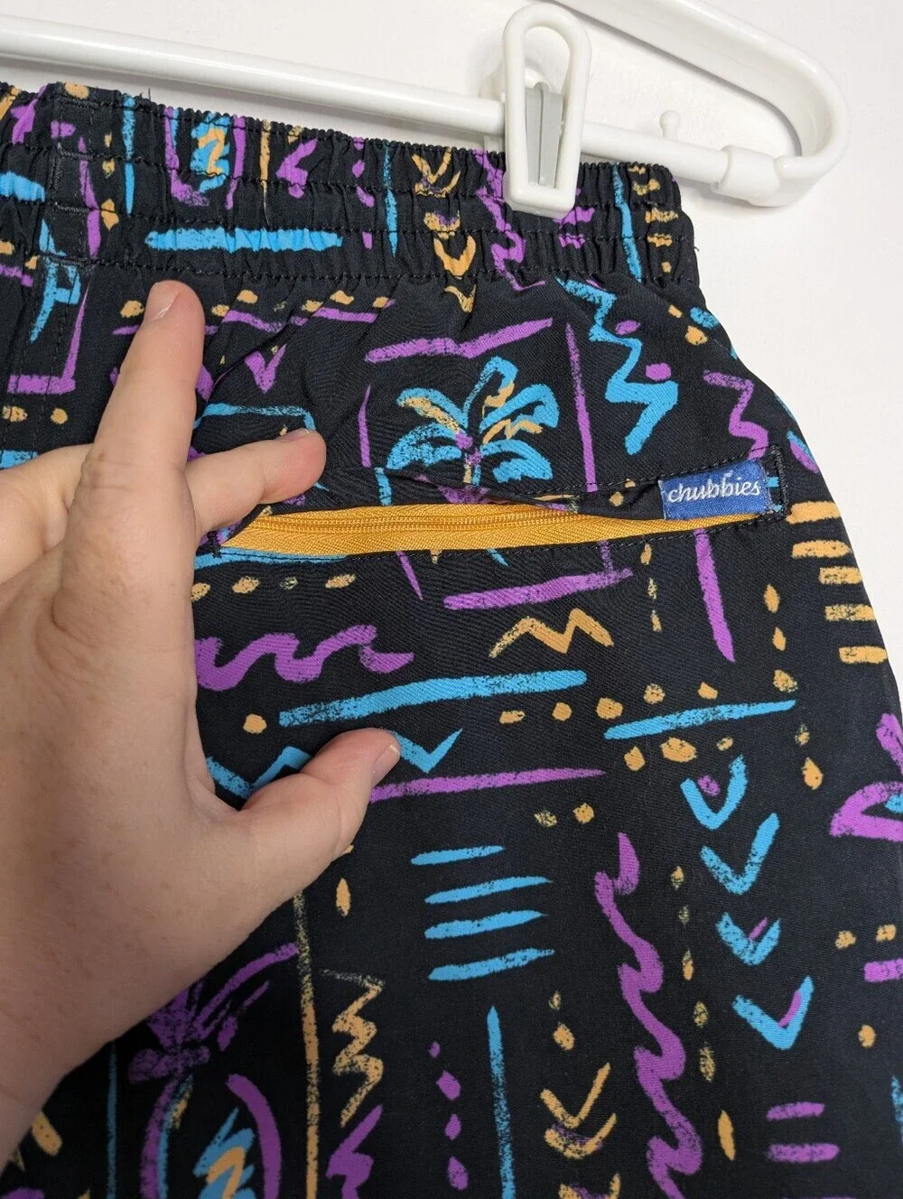 Chubbies The Nine Ts Black Blue Purple Retro Geometric 7